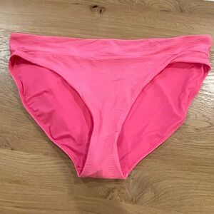 CALIA XXL Pink Textured Swimsuit Bottoms High‎ Waist Bikini Bottom